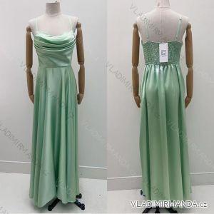 Šaty dlhé letné elegantné na ramienka dámske (XS/S/M ONE SIZE) TALIANSKA MÓDA IMM25M40365