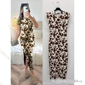 Šaty dlhé letné cowprint bez rukávu dámske (XS/S/M ONE SIZE) TALIANSKA MÓDA IMM25M33444f