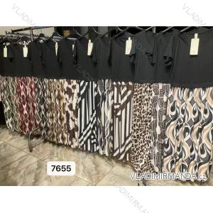 Šaty dlhé elegantný letný krátky rukáv dámske nadrozmer (42/44/46 ONE SIZE) TALIANSKA MÓDA IMM25M7655