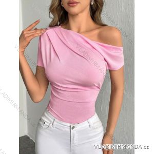 Tričko riadok krátky rukáv dámske (XS/S/M ONE SIZE) TALIANSKA MÓDA IMM25M21327