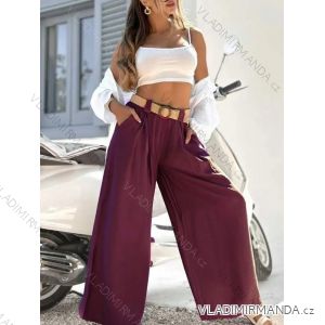 Nohavice dlhé letné s opaskom dámske (S/M/L ONE SIZE) TALIANSKA MÓDA IMM25M12297
