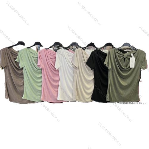 Tričko krátky rukáv dámske (S/M/L ONE SIZE) TALIANSKA MÓDA IMM25M21286