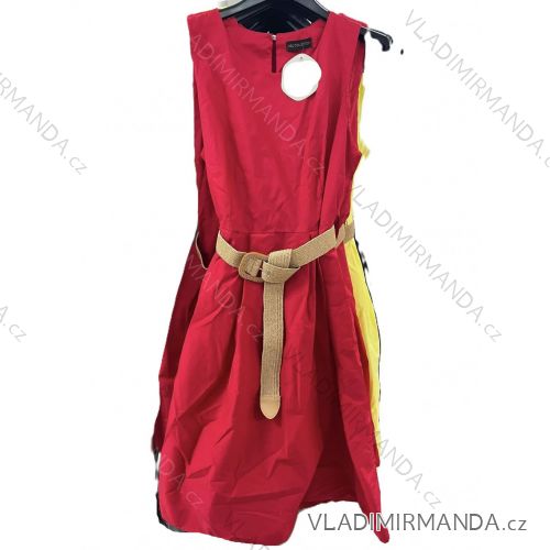 Šaty krátke voľnočasové letné s opaskom bez rukávu dámske (XS/S/M ONE SIZE) TALIANSKA MÓDA IMM25M11091