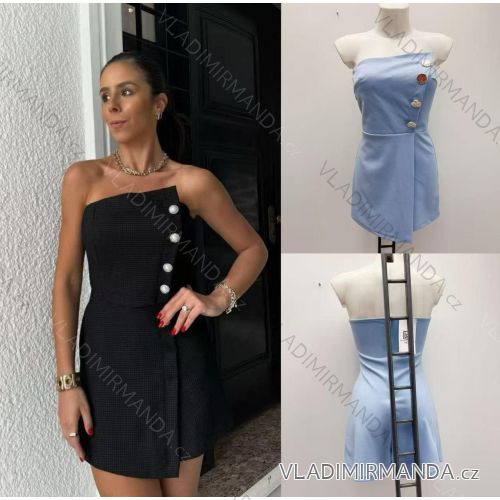 Šaty krátke elegantný carmen cez prsia dámske (XS/S/M ONE SIZE) TALIANSKA MÓDA IMM25M30891
