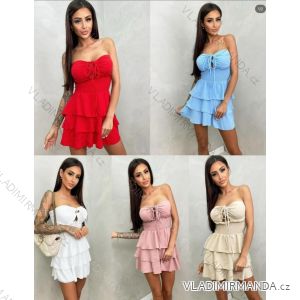 Šaty krátke elegantný carmen cez prsia dámske (XS/S/M ONE SIZE) TALIANSKA MÓDA IMM25M33670