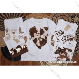 Tričko crowprint krátky rukáv dámske (S/M/L ONE SIZE) TALIANSKA MÓDA IMM25M299