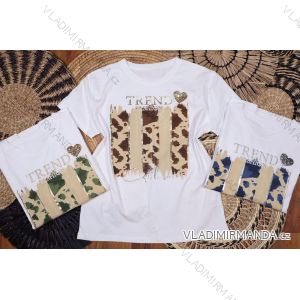 Tričko crowprint krátky rukáv dámske (S/M/L ONE SIZE) TALIANSKA MÓDA IMM25M299E