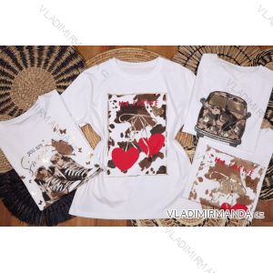 Tričko crowprint krátky rukáv dámske (S/M/L ONE SIZE) TALIANSKA MÓDA IMM25M299G