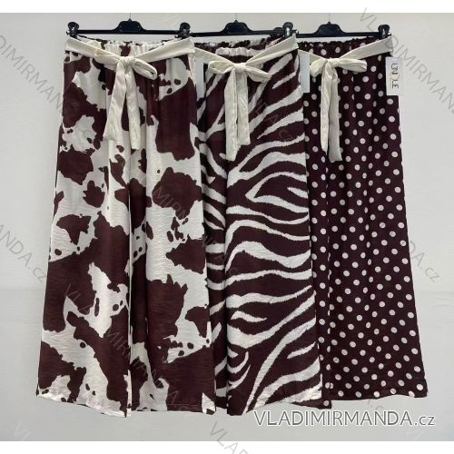 Nohavice dlhé letné cowprint a bodka dámske (S/M/L ONE SIZE) TALIANSKA MÓDA IMM25M11028