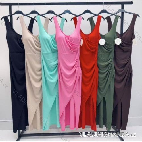 Šaty elegantné letné na ramienka dámske (XS/S/M ONE SIZE) TALIANSKA MÓDA IMM25M41272
