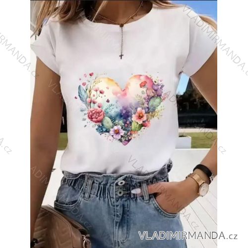 Tričko krátky rukáv dámske (XS/S/M ONE SIZE) TALIANSKA MÓDA IMM25M2415D