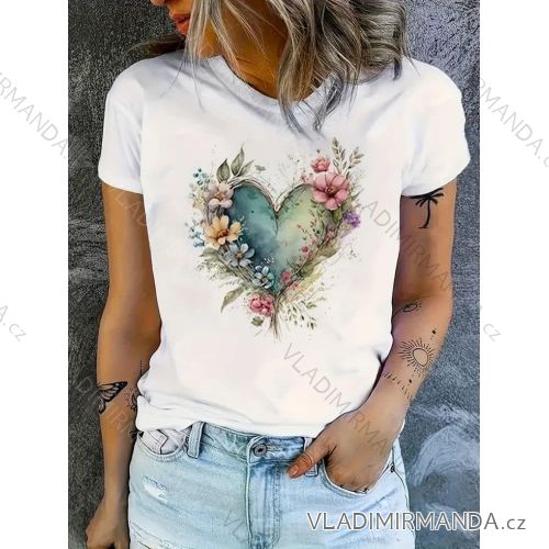 Tričko krátky rukáv dámske (XS/S/M ONE SIZE) TALIANSKA MÓDA IMM25M2415J