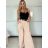 Nohavice elegantné s opaskom dámske (S/M/L ONE SIZE) TALIANSKA MÓDA IMD25006