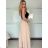 Nohavice elegantné s opaskom dámske ISABELA (S/M/L ONE SIZE) TALIANSKA MÓDA IMD25006/DU - béžová - S/M/L