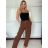 Nohavice dlhé dámske (S/M ONE SIZE) TALIANSKA MÓDA IMPVN25428/DU -   tmavo modrá -   S / M