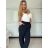 Nohavice dlhé dámske (S/M ONE SIZE) TALIANSKA MÓDA IMPVN25428/DU -   tmavo modrá -   S / M