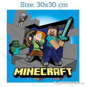 Uterák na tvár minecraft detský chlapčenský bavlnený (30*30 cm) SETINO MNC24-4056