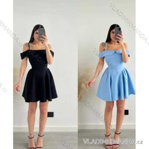 Šaty krátke letné na ramienka dámske (XS/S/M ONE SIZE) TALIANSKA MÓDA IMM25M40845