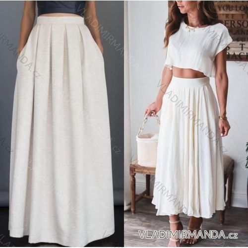 Sukňa dlhá letná dámska (S/M/L ONE SIZE) TALIANSKA MÓDA IMM25M12386