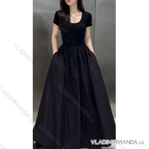 Šaty dlhé voľnočasové letné krátky rukáv dámske (XS/S/M ONE SIZE) TALIANSKA MÓDA IMM25M55808