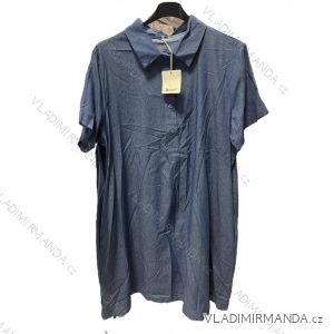 Košeľa klasik krátky rukáv dámska nadrozmer (42/44/46 ONE SIZE) TALIANSKA MÓDA IMM25M18110