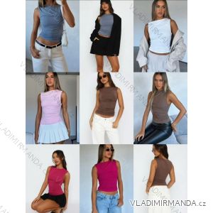 Tričko letné bez rukávu dámske (XS/S/M ONE SIZE) TALIANSKA MÓDA IMM25M34442