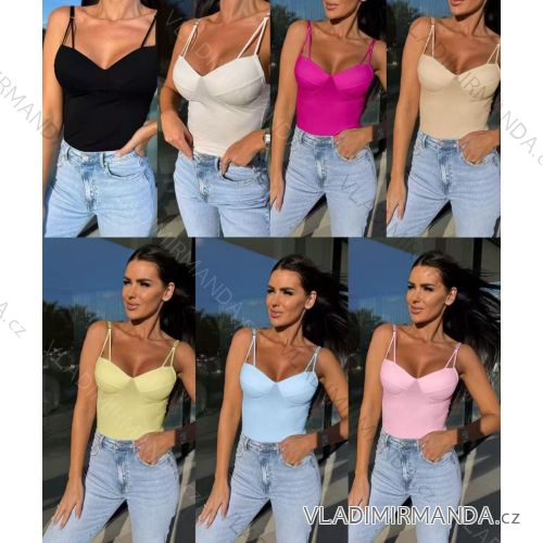 Body letné na ramienka dámske (XS/S/M ONE SIZE) TALIANSKA MÓDA IMM25M25788