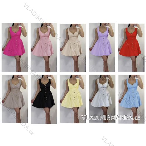 Šaty krátke elegantné letné na ramienka dámske (XS/S/M ONE SIZE) TALIANSKA MÓDA IMWB25848