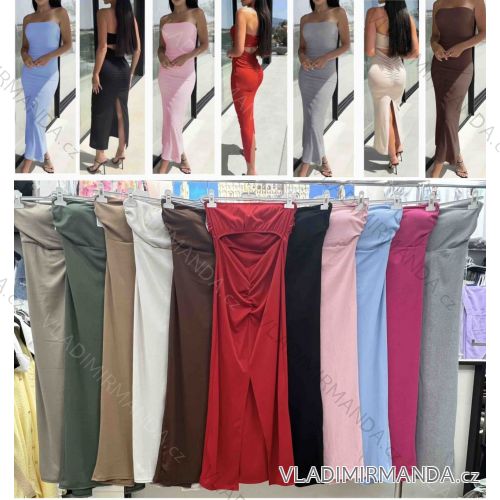Šaty dlhé carmen cez prsia letné dámske (XS/S/M ONE SIZE) TALIANSKA MÓDA IMWB25853