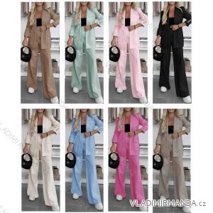 Súprava elegantné sako dlhý rukáv a nohavice dlhé dámske (XS/S/M ONE SIZE) TALIANSKA MÓDA IMWB25856