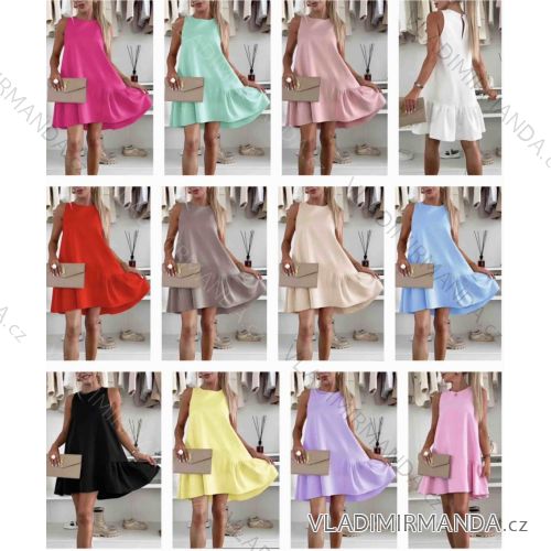 Šaty krátke letné oversize bez rukávov dámske (XS/S/M ONE SIZE) TALIANSKA MÓDA IMWB25861