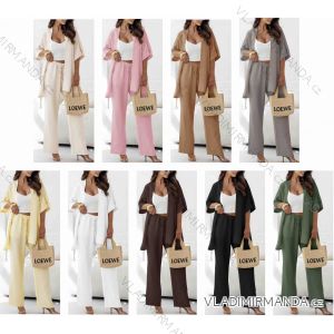 Súprava letný prehoz krátky rukáv a nohavice dlhé dámske (S/M/L ONE SIZE) TALIANSKA MÓDA IMWB25864