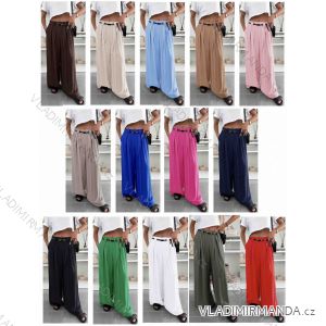 Nohavice dlhé letné s opaskom dámske (S/M/L ONE SIZE) TALIANSKA MÓDA IMWB25873