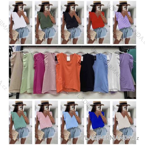 Tričko letné bez rukávu dámske (S/M/L ONE SIZE) TALIANSKA MÓDA IMWB25879