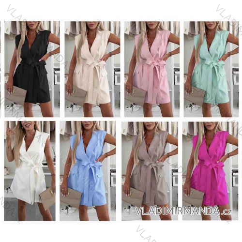 Šaty krátke elegantné letné bez rukávov dámske (XS/S/M ONE SIZE) TALIANSKA MÓDA IMWB25884