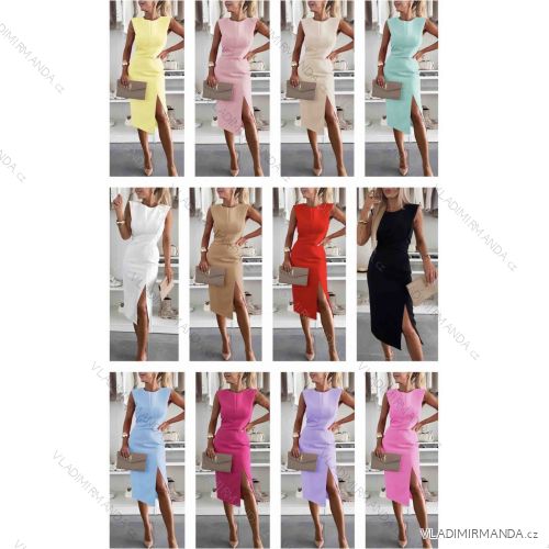 Šaty elegantné letné bez rukávov dámske (XS/S/M ONE SIZE) TALIANSKA MÓDA IMWB25885