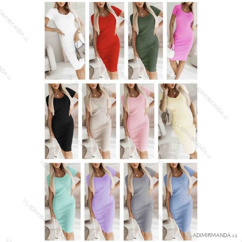 Šaty krátke letný riadok krátky rukáv dámske (XS/S/M ONE SIZE) TALIANSKA MÓDA IMWB25890