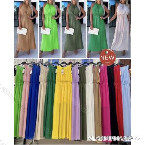 Šaty dlhé šifónové letné bez rukávov dámske (XS/S/M ONE SIZE) TALIANSKA MÓDA IMWB25895
