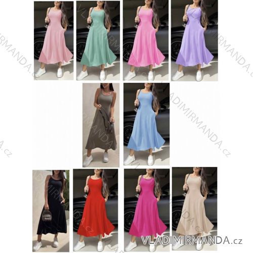 Šaty letné na ramienka dámske (S/M/L ONE SIZE) TALIANSKA MÓDA IMWB25897
