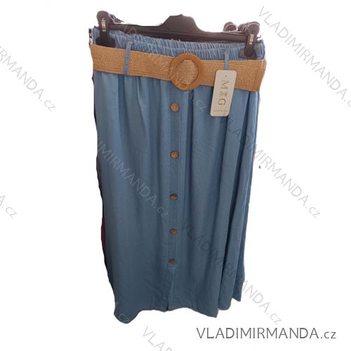 Sukňa dlhá s opaskom dámska (S/M/L ONE SIZE) TALIANSKA MÓDA IM725013
