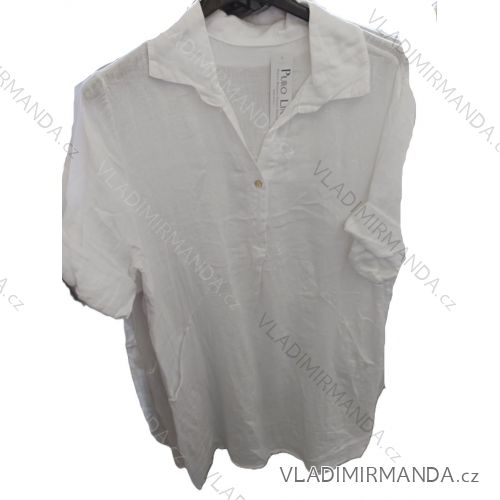 Košeľa klasik 3/4 dlhý rukáv dámska nadrozmer (42/44/46 ONE SIZE) TALIANSKA MÓDA IM725016