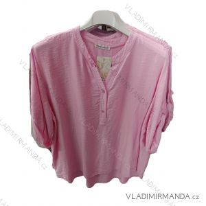 Košeľa klasik 3/4 dlhý rukáv dámska nadrozmer (42/44/46 ONE SIZE) TALIANSKA MÓDA IM725019