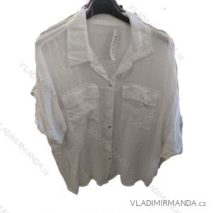 Košeľa klasik 3/4 dlhý rukáv dámska nadrozmer (42/44/46 ONE SIZE) TALIANSKA MÓDA IM725025