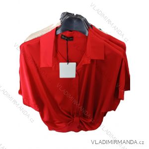 Košeľa klasik krátky rukáv dámska (S/M/L ONE SIZE) TALIANSKA MÓDA IM725032