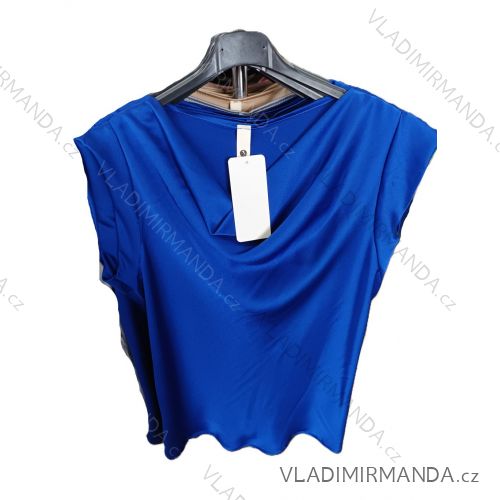 Tričko elegantný krátky rukáv dámske (S/M/L ONE SIZE) TALIANSKA MÓDA IM725033