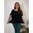 Tunika blúzka krátky rukáv dámska nadrozmer (52/54/56 ONE SIZE) TALIANSKA MODA IM424128