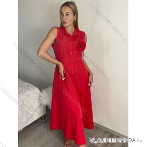 Šaty košilové letný krátký rukáv dámske FLOVER (S/M/L ONE SIZE) TALIANSKA MÓDA IME25020/DU