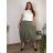 Nohavice s gumou široké letné dámske nadrozměr LADY (50/52/54 ONE SIZE) TALIANSKA MóDA IMSM25LADY/DU 50/52 zelená khaki