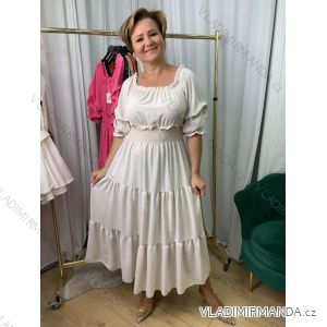 Šaty dlhé 3/4 dlhý rukáv dámske nadrozmer (42/44/46 ONE SIZE) TALIANSKA MÓDA IMWEC25036