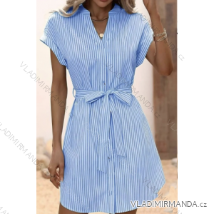 Šaty krátke elegantný letný prúžok krátky rukáv dámske (S/M/L ONE SIZE) TALIANSKA MÓDA IMPLI2590538